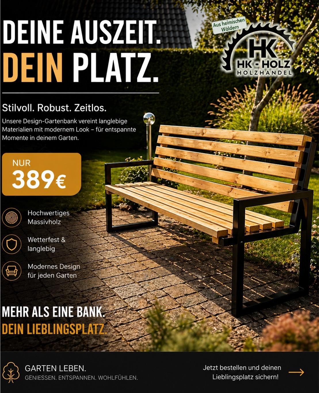 Gartenbank Lärchenholz